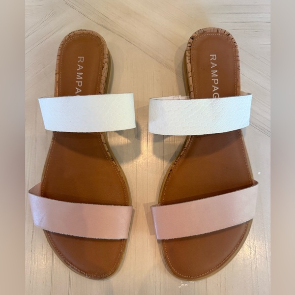 Rampage Pink and White Strap Sandal -Size 8 - Picture 2 of 11